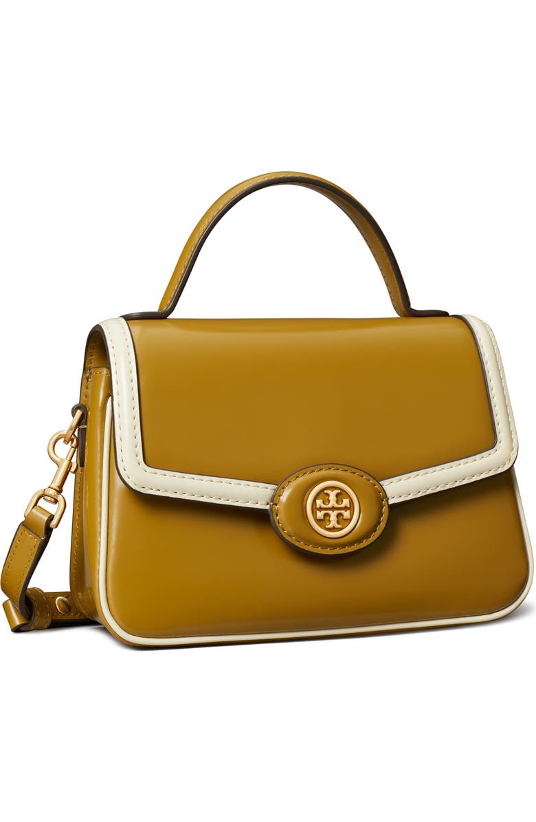 Tory Burch Robinson Colorblock Top Handle Leather Satchel, Alternate, color,