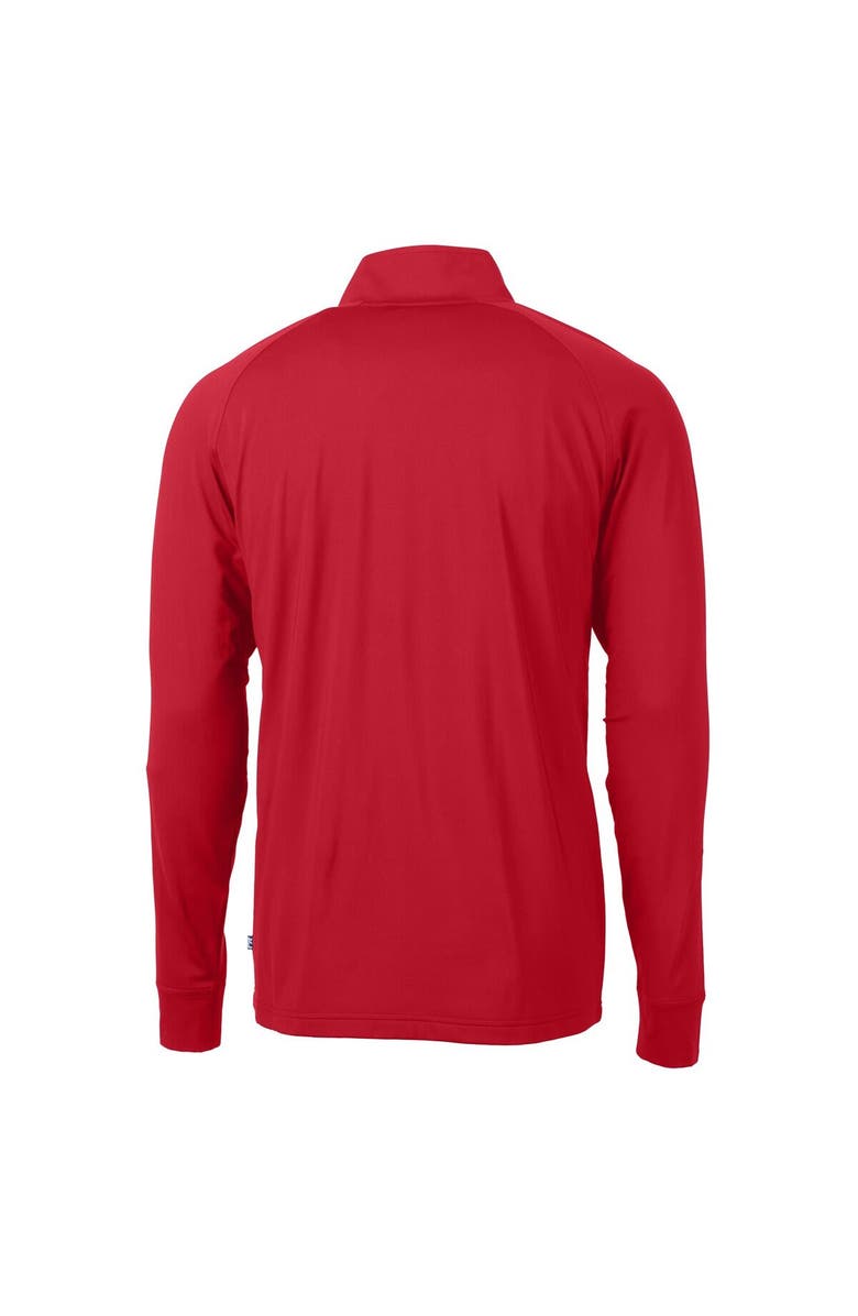 Cutter & Buck Men's Cutter & Buck Cardinal Arizona Cardinals Americana Big & Tall Adapt Eco Knit Stretch Recycled Quarter-Zip Pullover Top, Alternate, color,