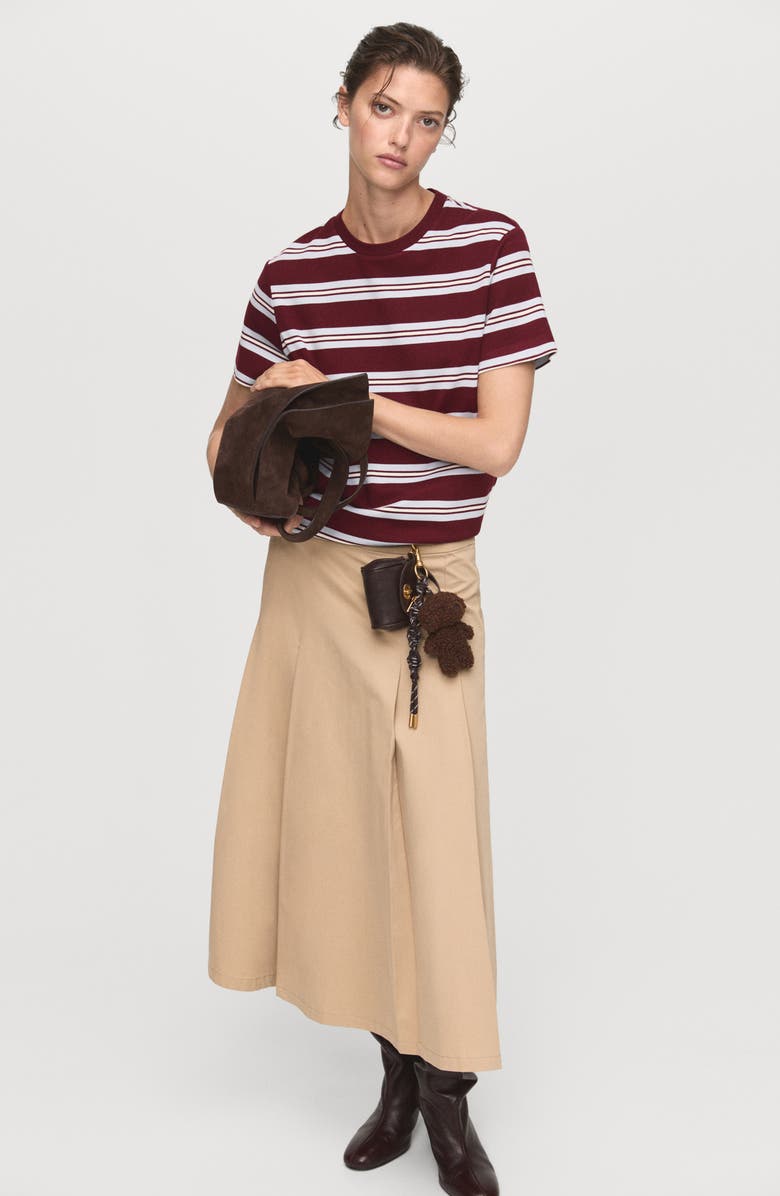 MANGO Stripe T-Shirt, Alternate, color, Maroon