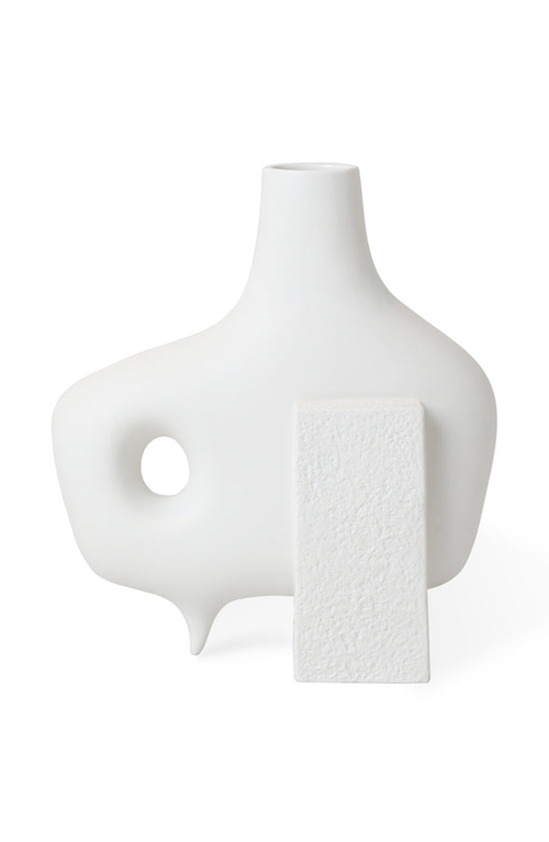 Jonathan Adler Medium Paradox Porcelain Vase In White