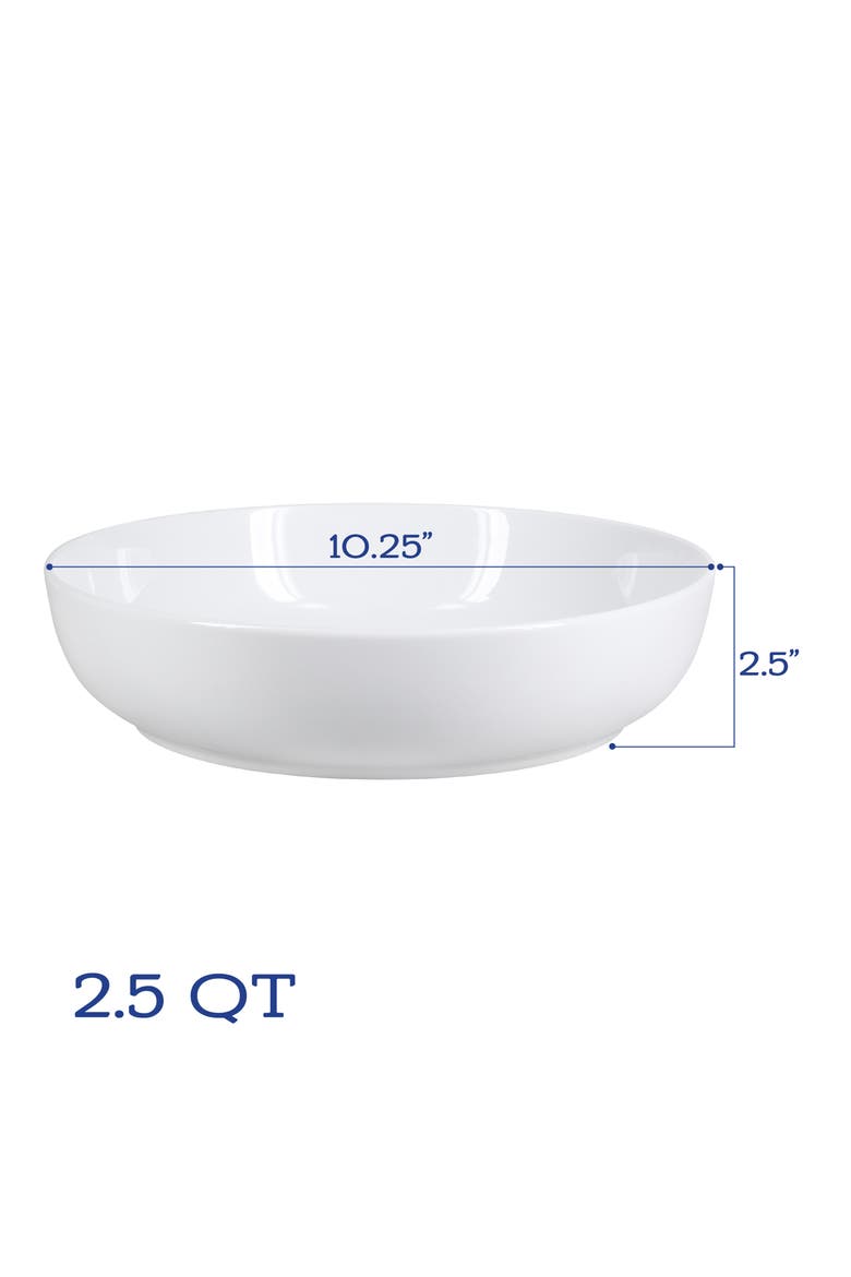 Set of 2 Serving Bowl Set, Alternate, color, WHITE