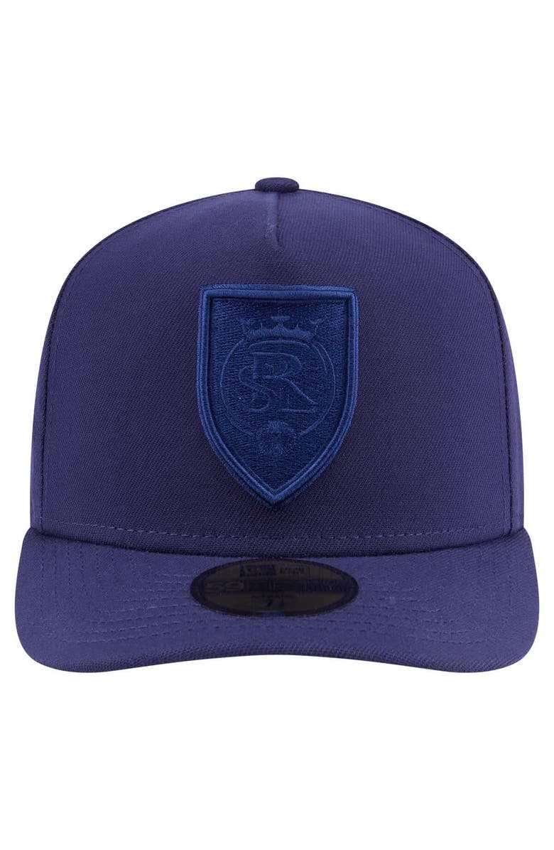New Era Men's New Era Navy Real Salt Lake Color Pack A-Frame 59FIFTY Fitted Hat, Alternate, color, Navy