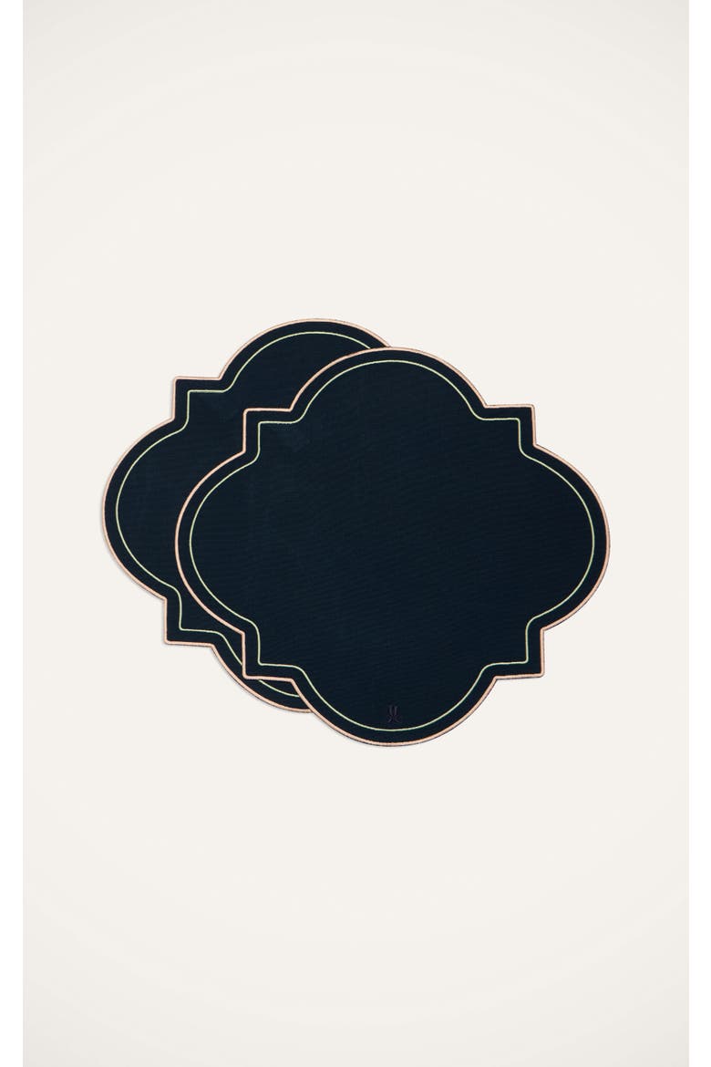 Medallion Placemats Set Of 2, Main, color, Solid Navy