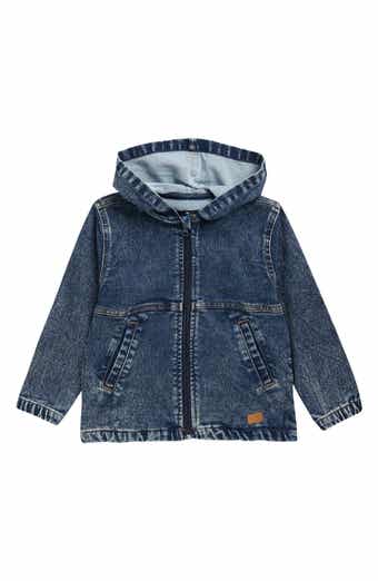 Kids' Hooded Knit Denim Jacket