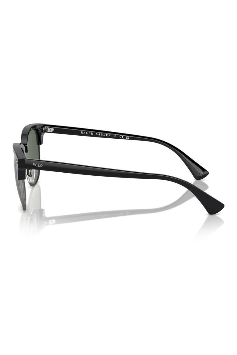 PH4217 53mm Round Sunglasses, Alternate, color, SHINY BLACK / BOTTLE GREEN