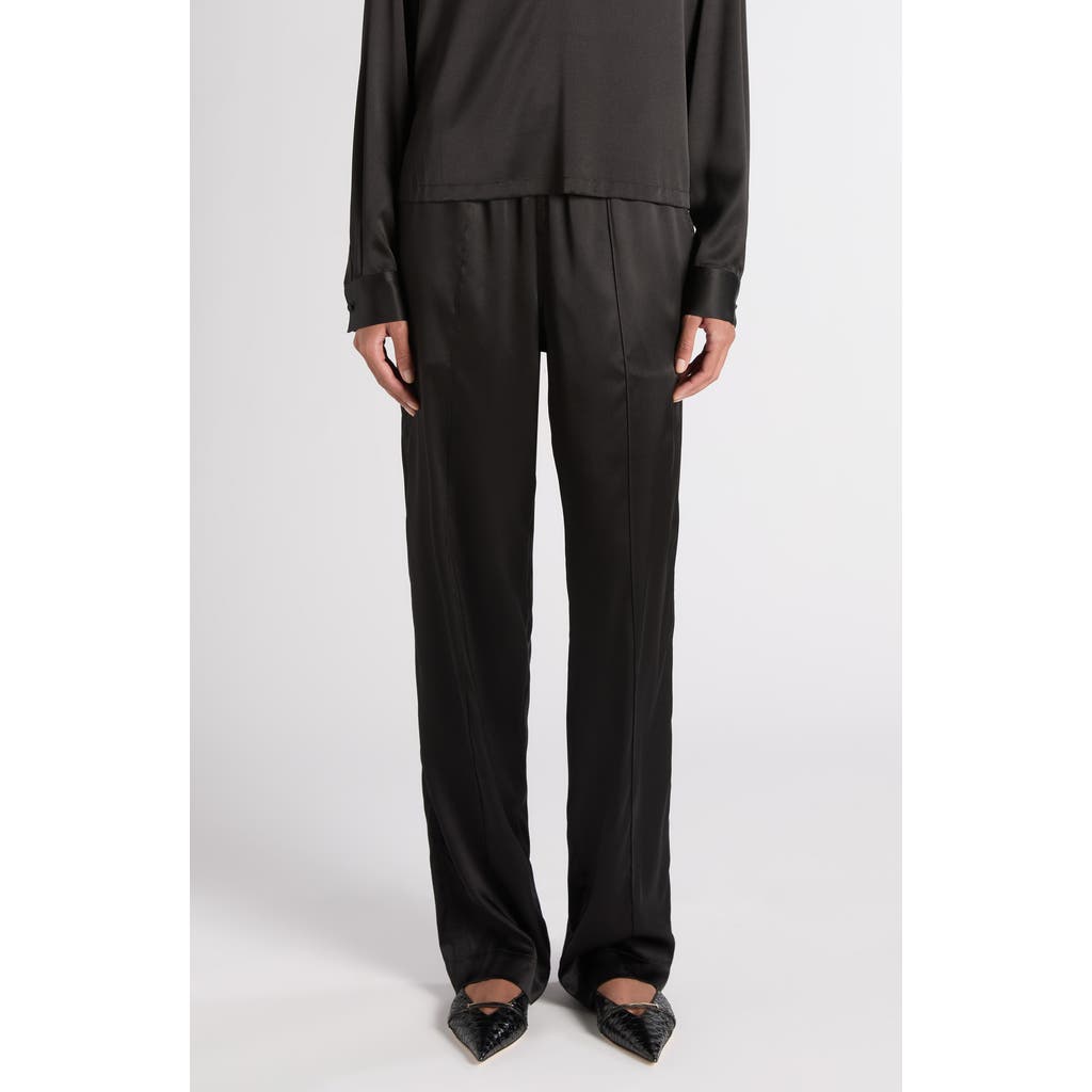 Tom Ford Stretch Silk Satin Pj Pants In Black