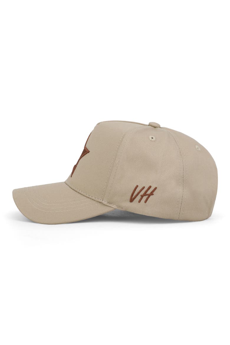 Embroidered Star Patch Baseball Cap, Alternate, color, KHAKI/ BROWN