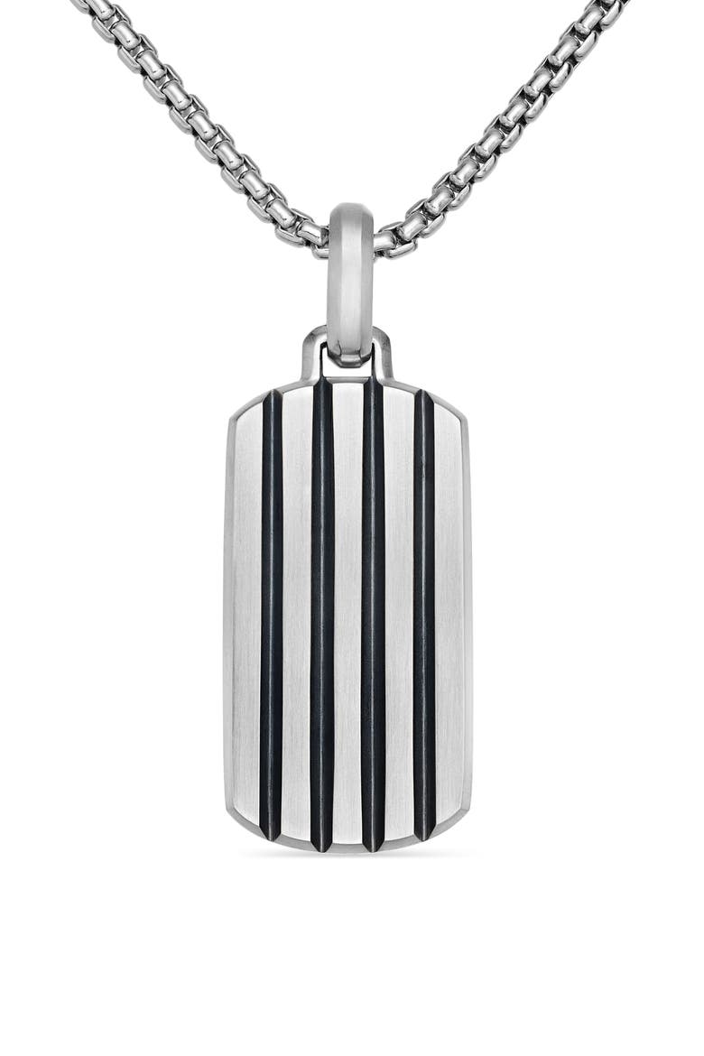Beveled Tag in Sterling Silver, 35mm, Alternate, color, SILVER