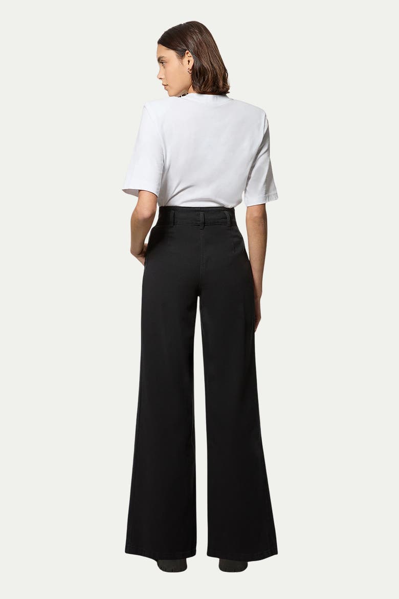 Wide Leg Denim Jeans, Alternate, color, Black
