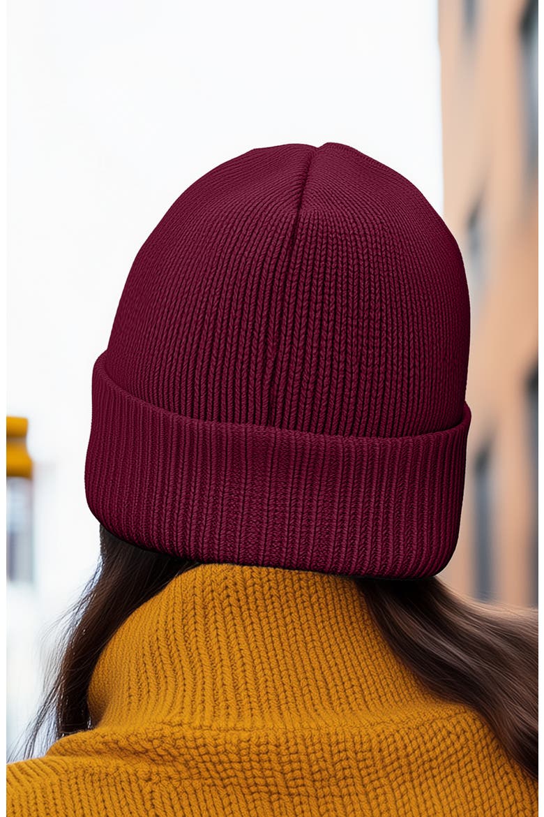 Heartly Ghost Beanie, Alternate, color, Maroon
