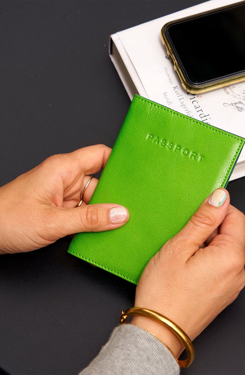 Tusk Siam Passport Cover, Alternate, color, Grass / Indigo