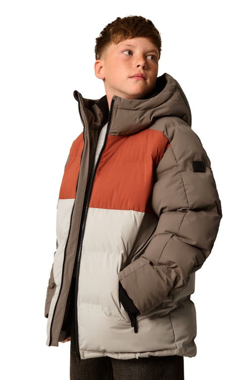 Next Kids' Colorblock Hooded Puffer Jacket In Multi