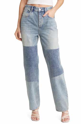 AG Clove Patched High Waist Relaxed Straight Leg Jeans