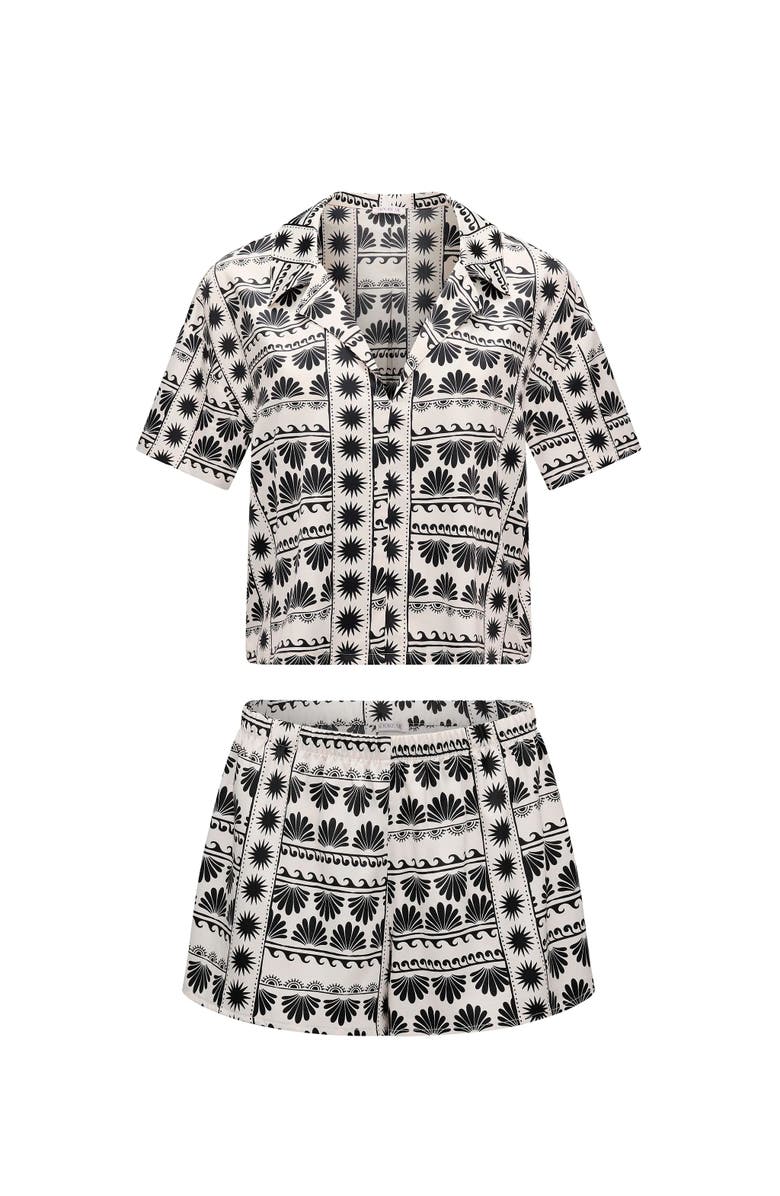 Adore Me Lisbeth Short Pajama Set, Alternate, color, Convo White