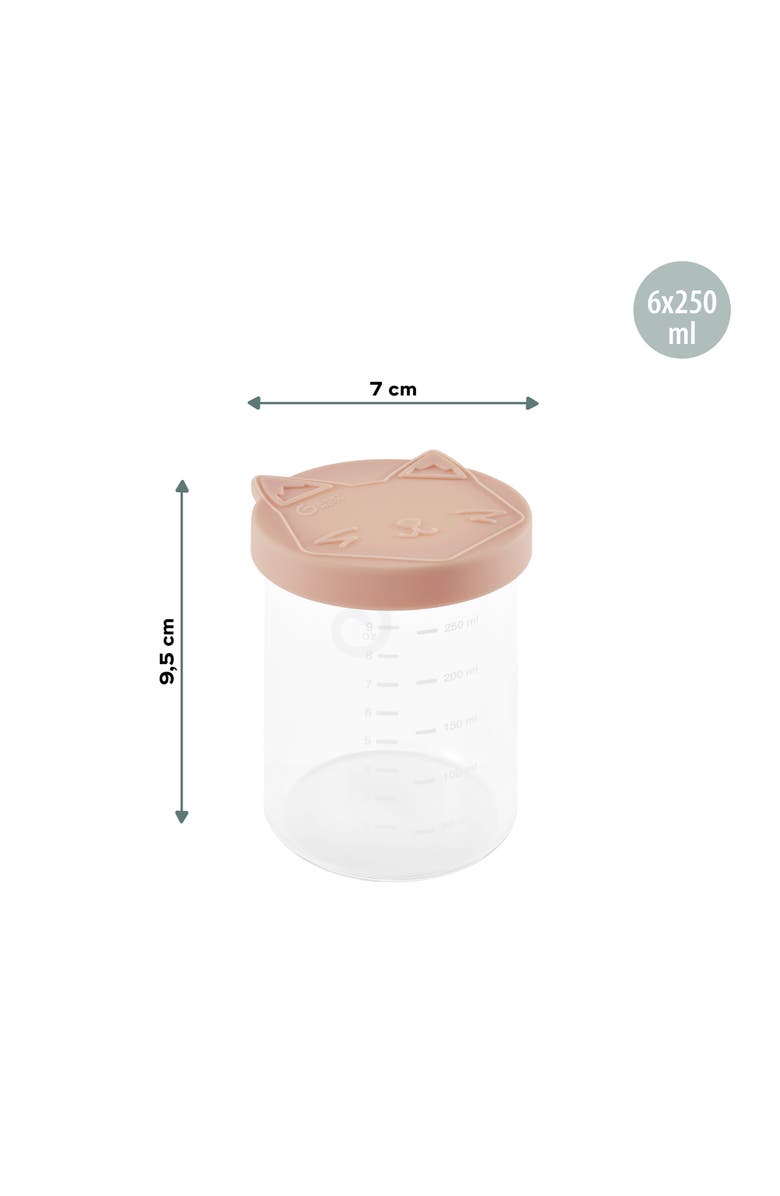 Babymoov 6-Pack Isy Glass Storage Jars, Alternate, color, Multi