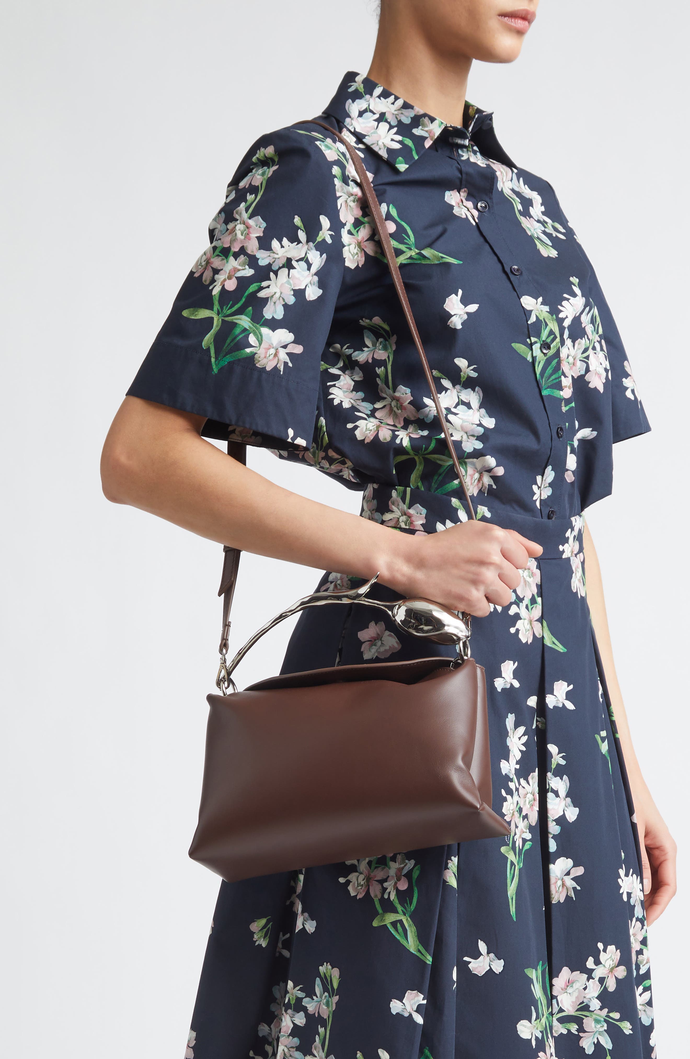 Erdem Medium Bloom Bag, Alternate, color, Chestnut