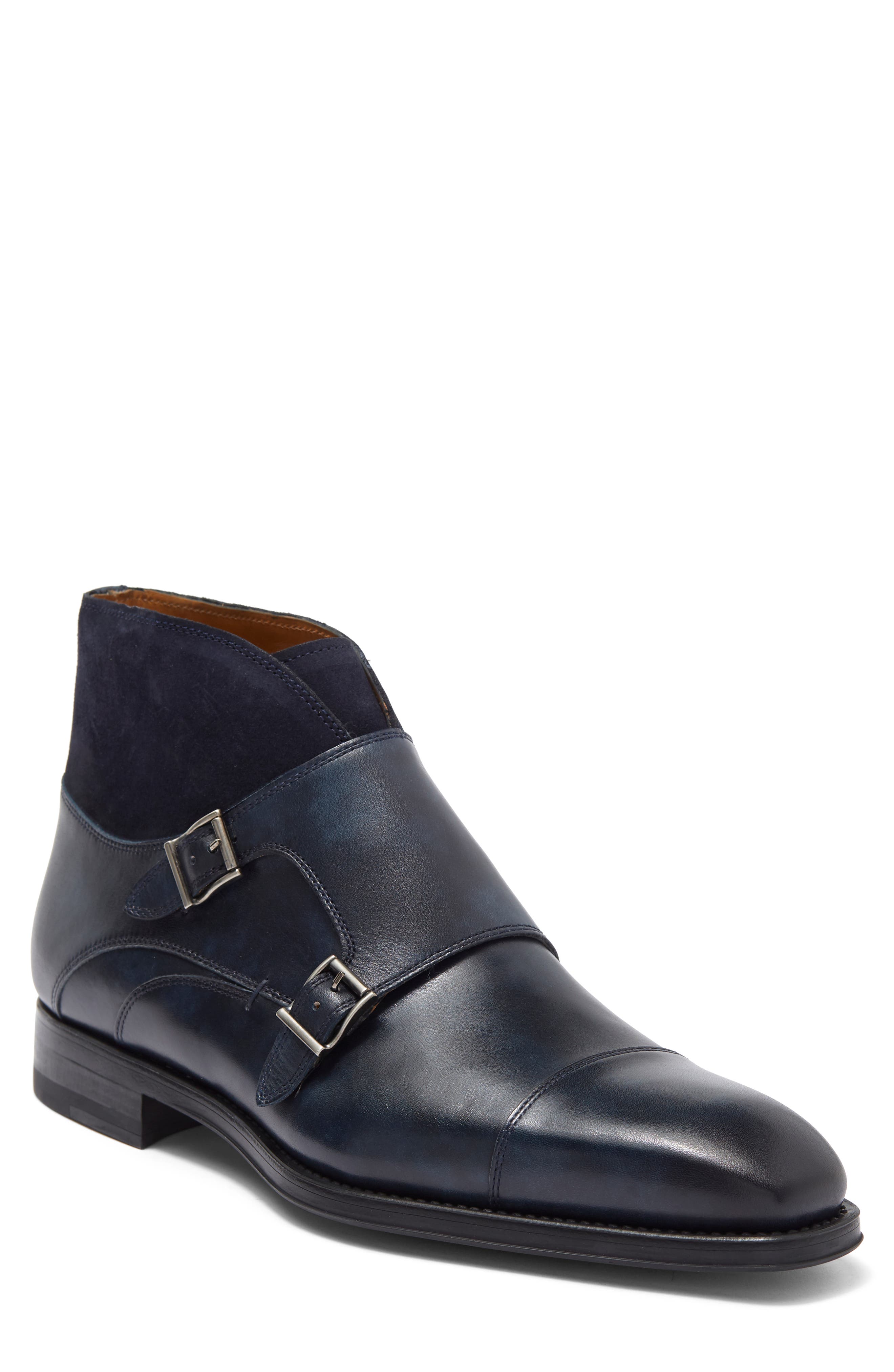 Monto Monk Strap Boot, Main, color, NAVY
