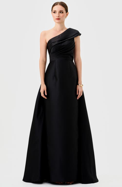 Bariano Tallulah One Shoulder Gown In Black