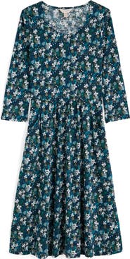 Seasalt Cornwall Enor Print Organic Cotton Fit & Flare Dress