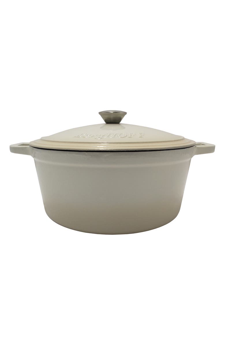 BergHOFF International Neo 7-Quart Cast Iron Round Covered Dutch Oven, Main, color, Cream