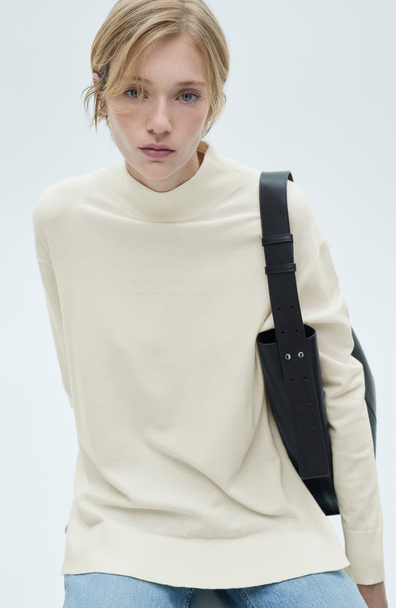 MANGO Perkins Mock Neck Sweater, Alternate, color, 