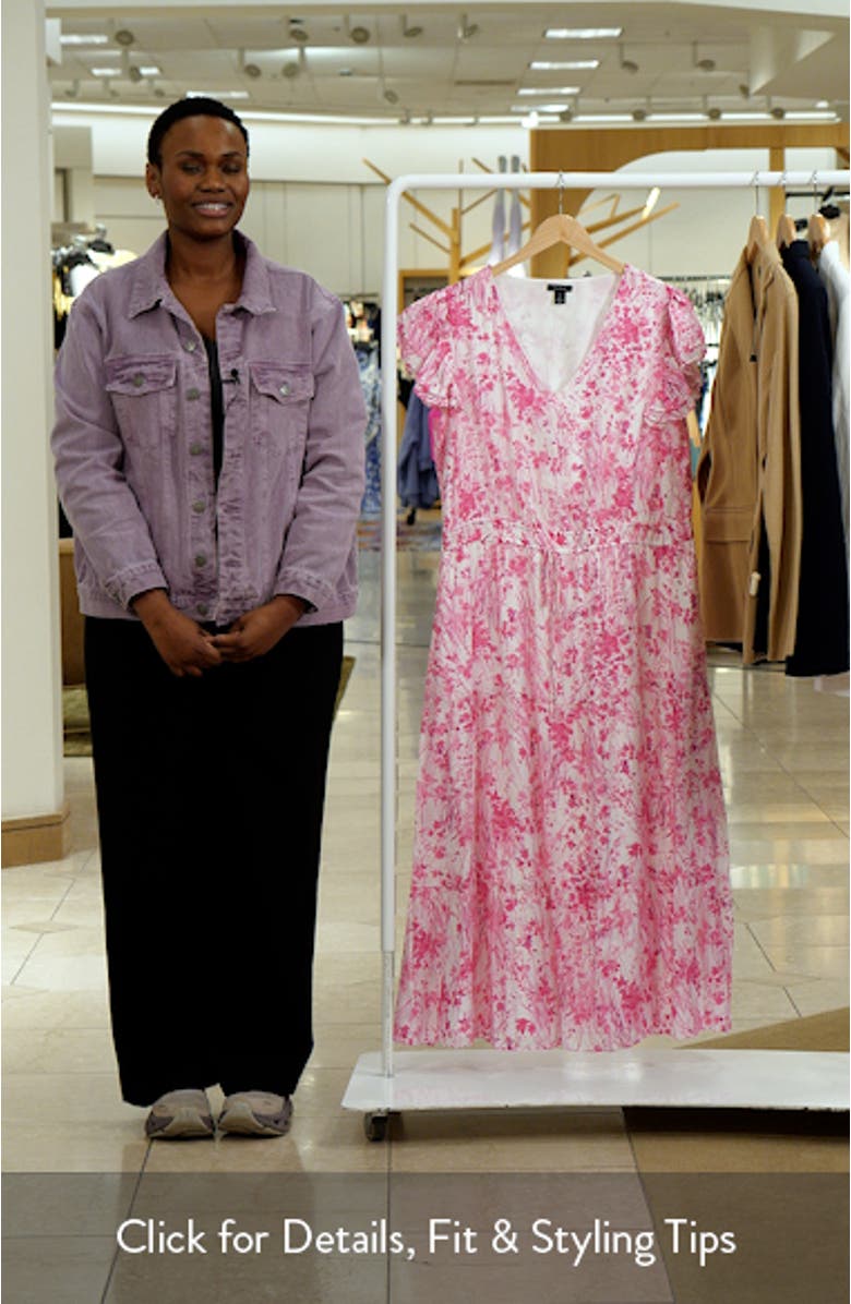 Double Ruffle Sleeve Midi Dress, sales video thumbnail