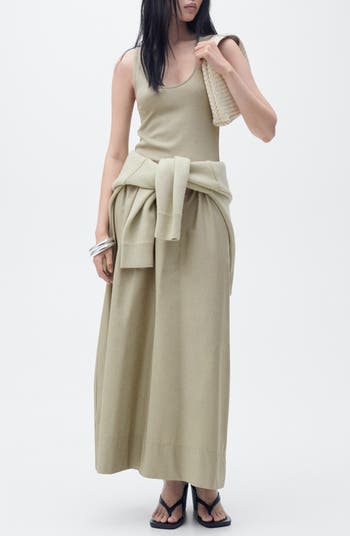 Valvi Mixed Media Maxi Dress
