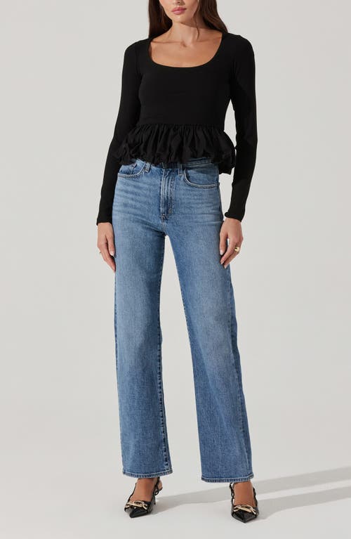 Astr The Label Bubble Peplum Top