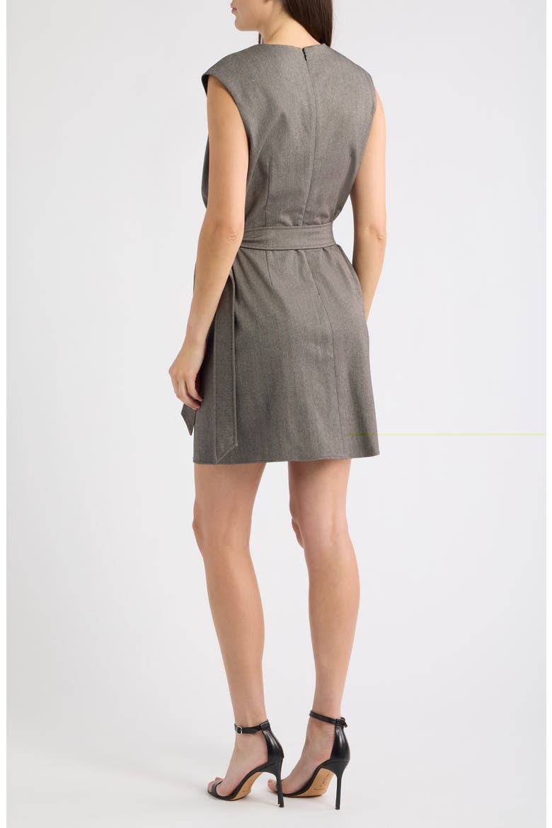 Tailored Tie Minidress, Alternate, color, TAUPE