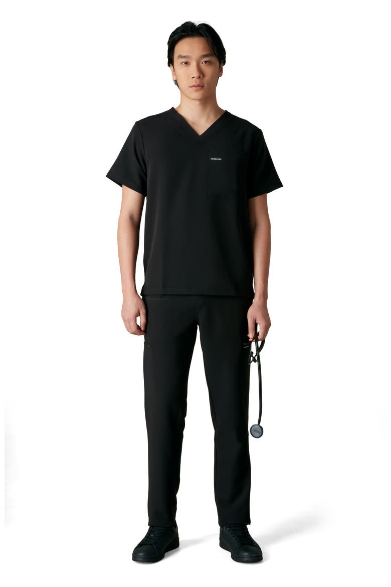 Brighton 3-Pocket Scrub Top, Alternate, color, Black