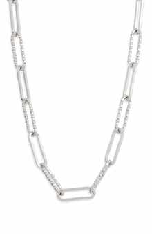 Textured Oval Link Chain Necklace
