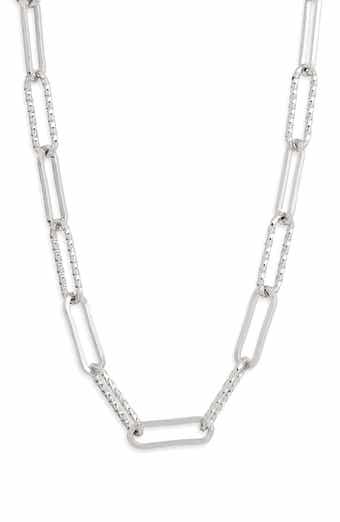 Textured Oval Link Chain Necklace
