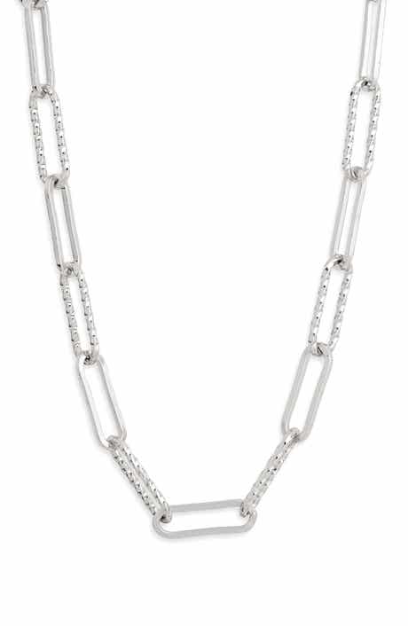 Textured Oval Link Chain Necklace