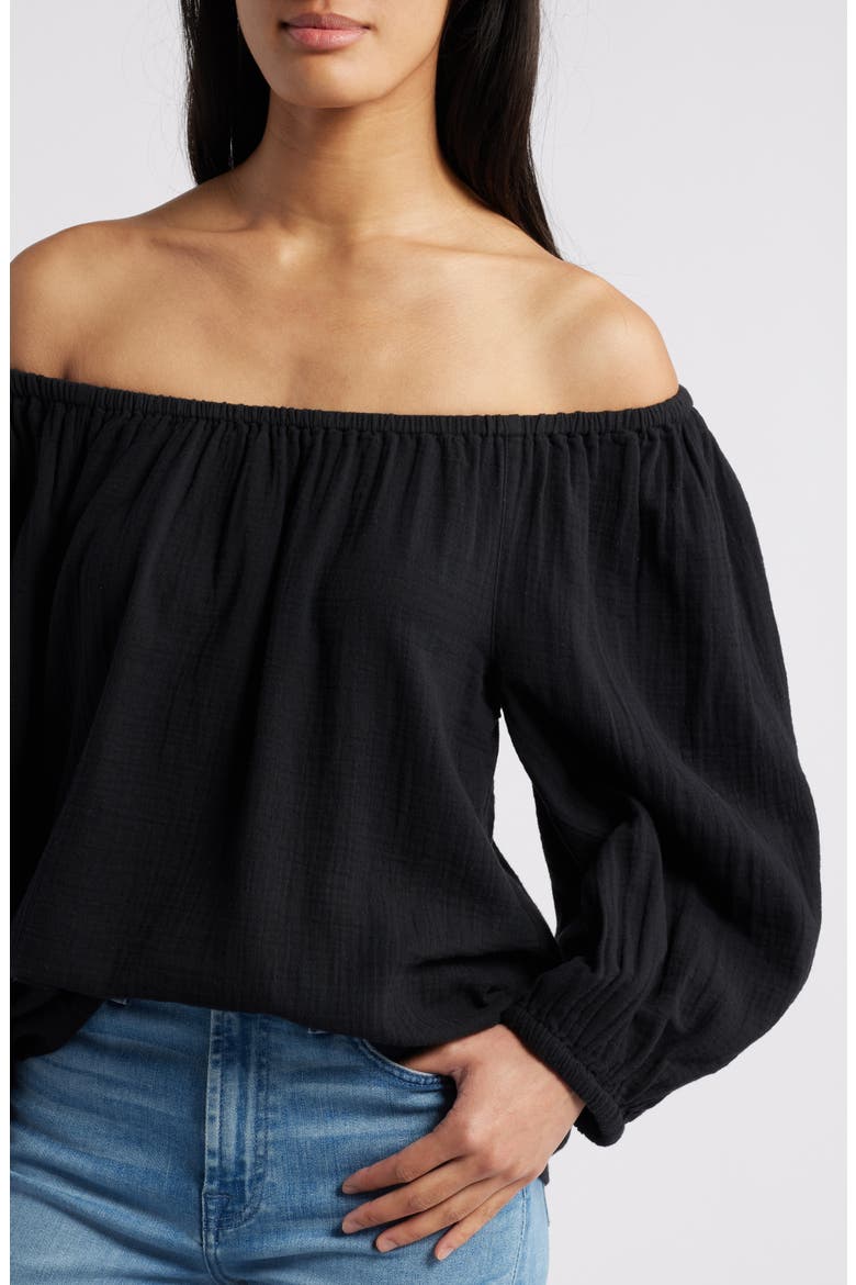 Coral Isle Cotton Top, Alternate, color, BLACK