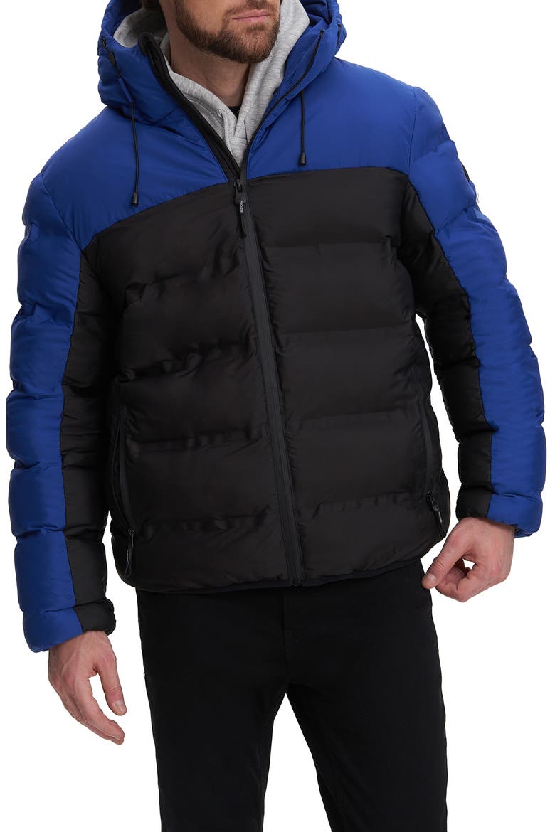 Hector Quilted Puffer Jacket, Main, color, BELLWEATHER BLUE BLACK