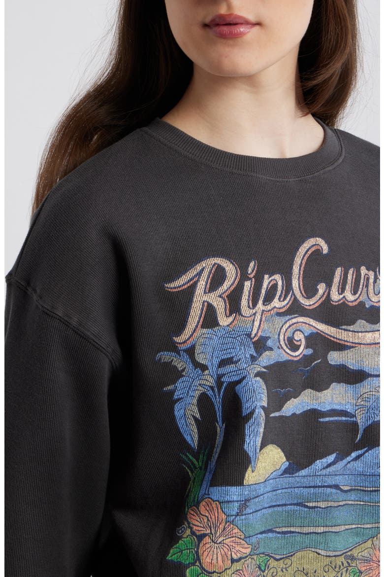 Saloon Relaxed Graphic Sweatshirt, Alternate, color, WASHED BLACK