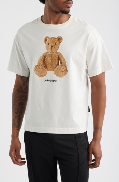 Bear Regular Fit Cotton Graphic T-Shirt