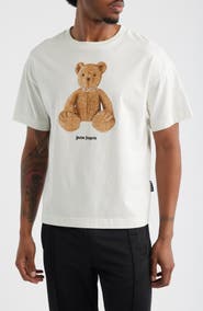 Palm Angels Bear Regular Fit Cotton Graphic T-Shirt