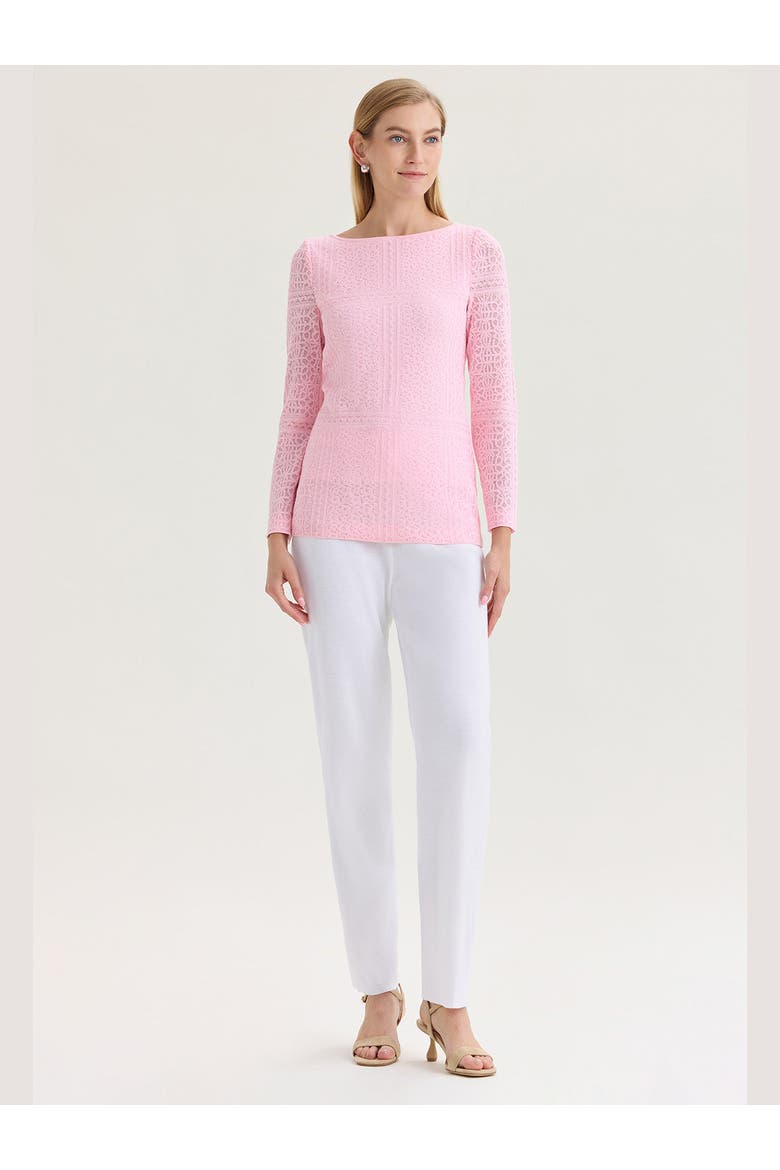 Lined Tonal Burnout Soft Knit Tunic, Main, color, Pink