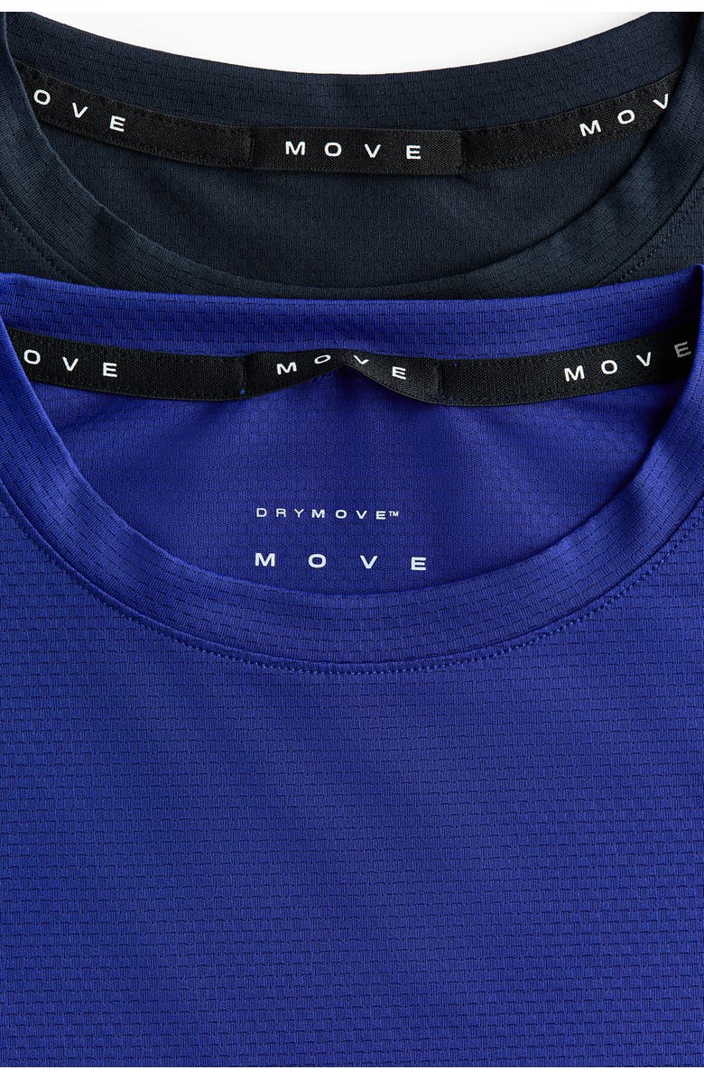 H&M 2-pack Sports Tops With Drymove, Alternate, color, Blue/Navy Blue