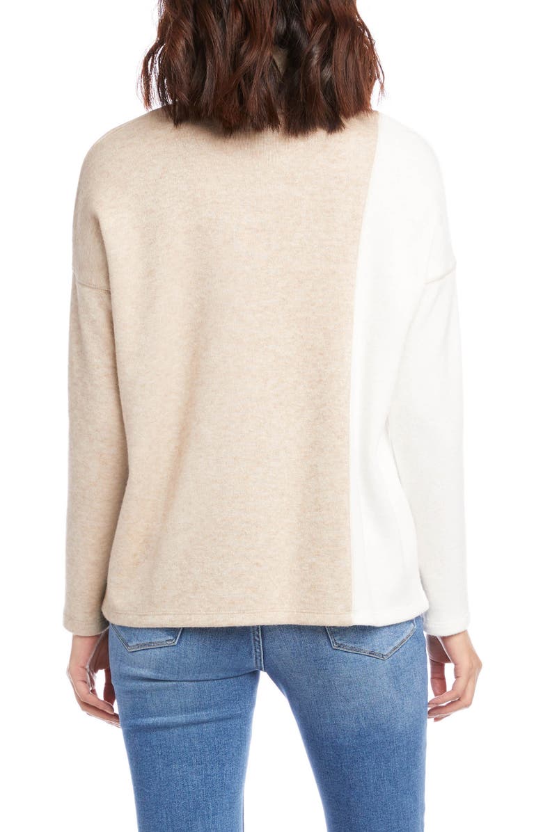 Karen Kane Colorblock Turtleneck Sweater, Alternate, color,