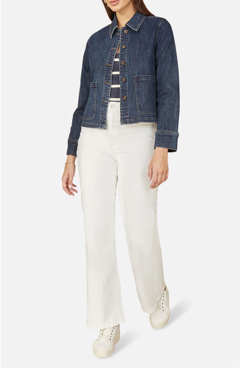 Yumi Denim Jacket With Patch Pockets, Alternate, color, Blue