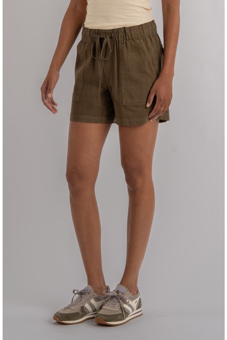 Katana Drawstring Linen Blend Shorts, Alternate, color, FOREST JM