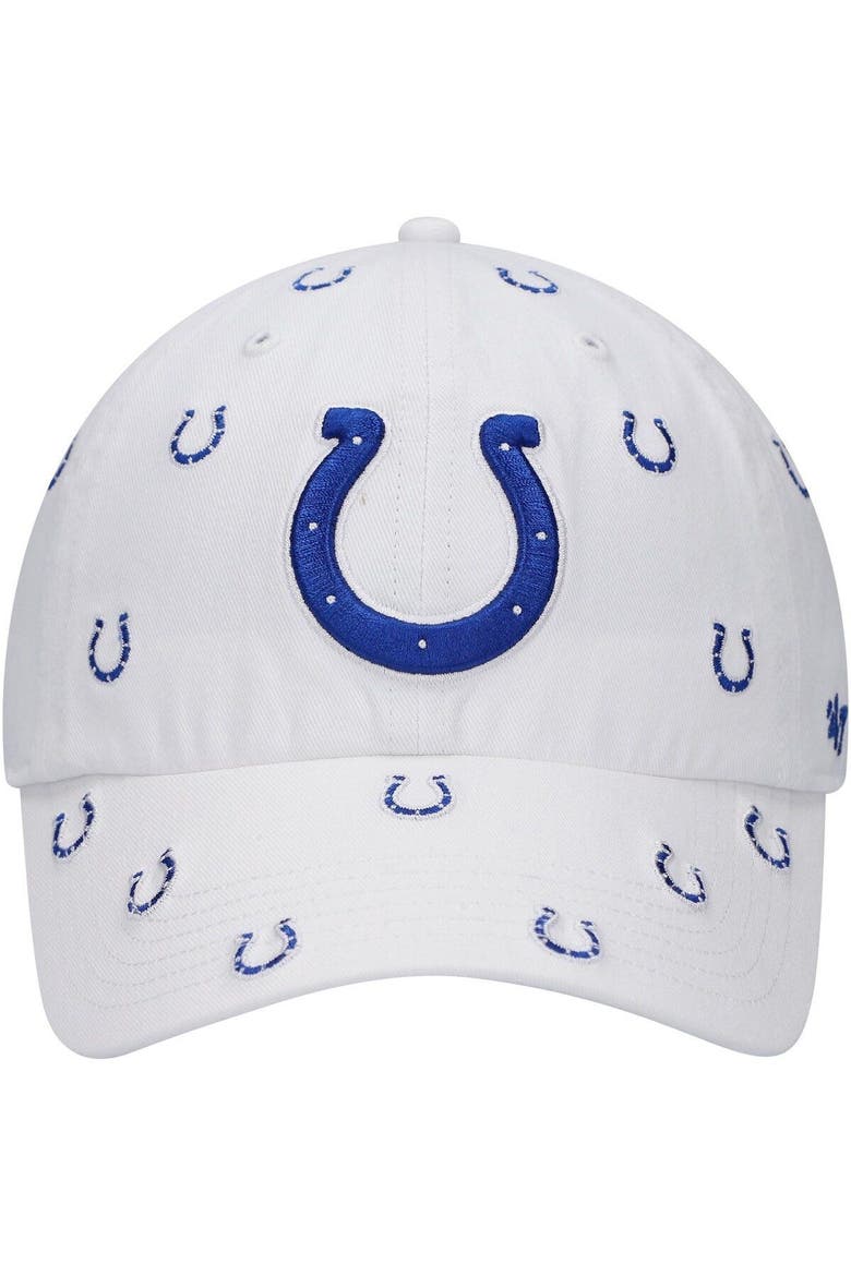Women's '47 White Indianapolis Colts Confetti Clean Up Adjustable Hat, Alternate, color, White