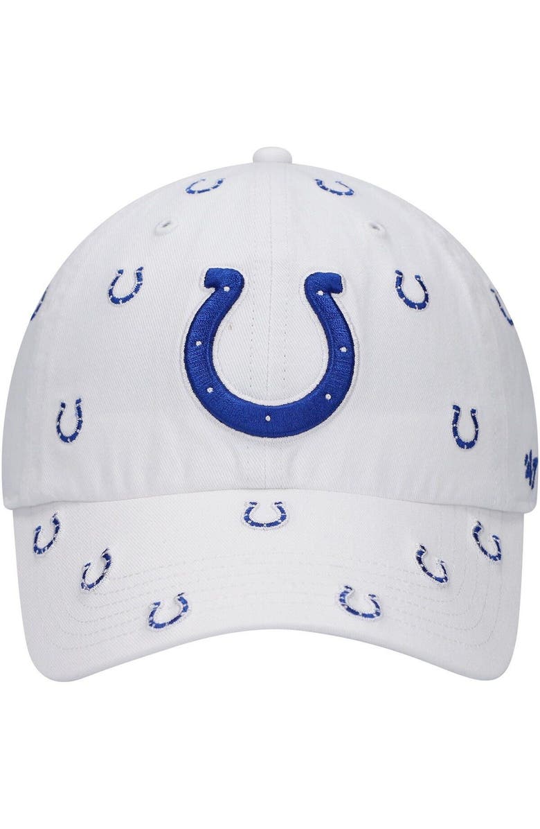'47 Women's '47 White Indianapolis Colts Confetti Clean Up Adjustable Hat, Alternate, color, White