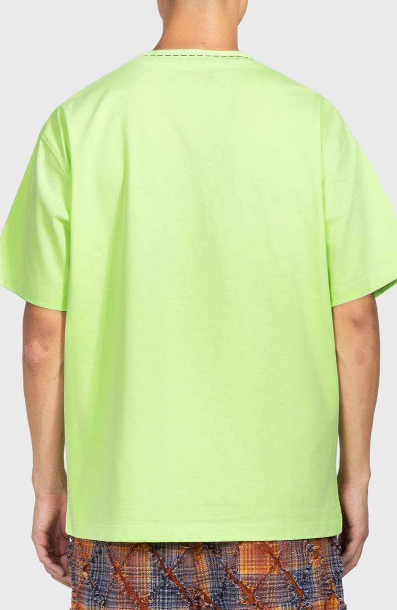 PLEASURES Cut Here Heavyweight Graphic T-Shirt, Alternate, color, Lime