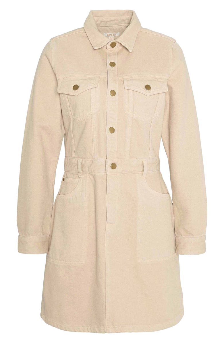 Barbour Marnie Long Sleeve Denim Dress, Alternate, color, White Pepper