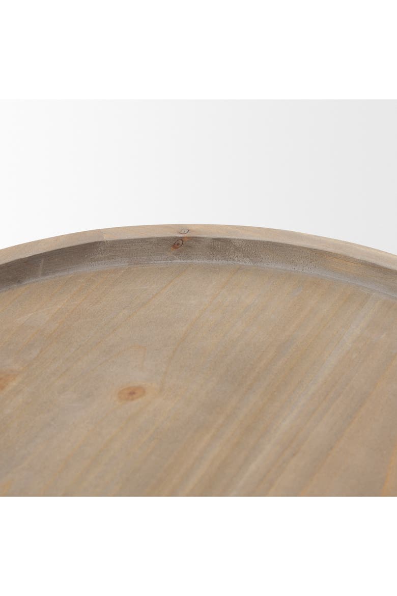 Virve Round Wood Wooden Trays, Alternate, color, Gray