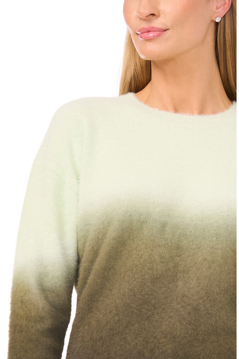 Ombré Crewneck Sweater, Alternate, color, SEACREST