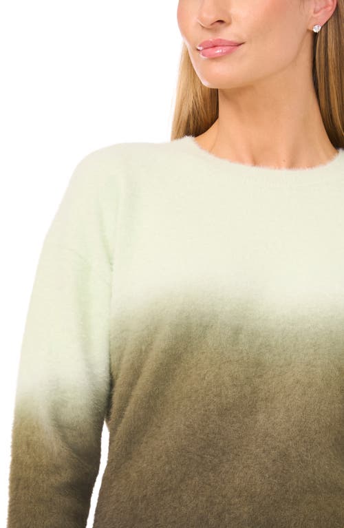 Halogenr Halogen(r) Ombré Crewneck Sweater In Green